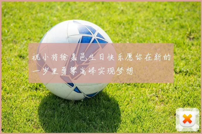 祝小将徐嘉邑生日快乐愿你在新的一岁里勇攀高峰实现梦想